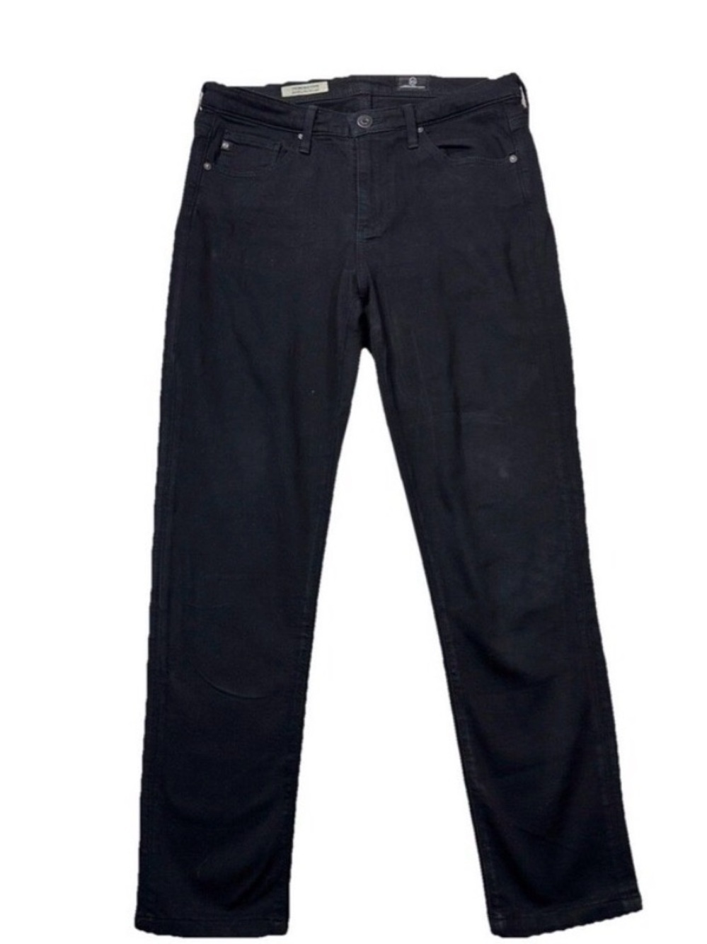 AG Adriano Goldschmied The Mid Rise Stevie Slim Straight Jeans Black 26R Capsule